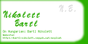 nikolett bartl business card